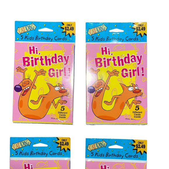 NIP American Greetings Hot Shots Vintage 2000 5 Pack Birthday Cards Nickelodeon - Picture 2 of 7